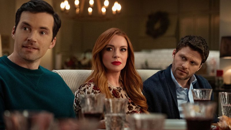 Lindsay Lohan precisa passar Natal com o ex no trailer de Nosso Segredinho - Divulgação/Netflix