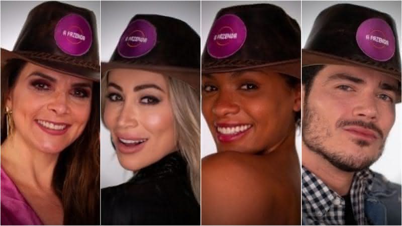 Luiza Ambiel, Carol Narizinho, Lidi Lisboa e JP Gadêlha estão na segunda Roça de A Fazenda 12 - Divulgação/Record TV