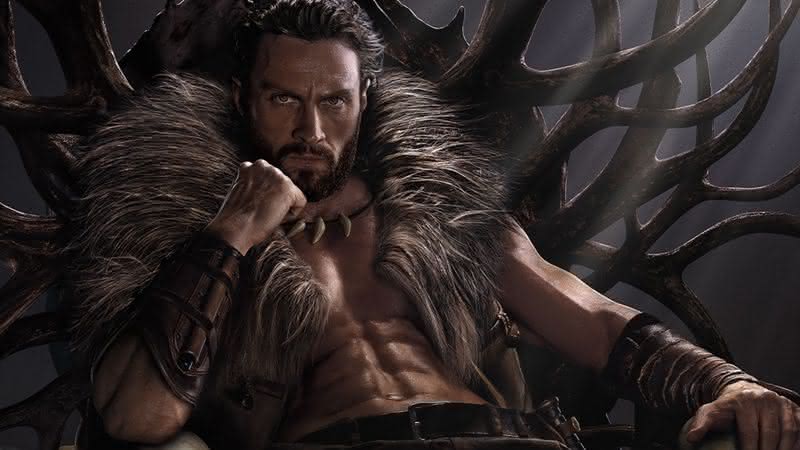 Aaron Taylor-Johnson ("Vingadores: Era de Ultron") surge como Kraven, o Caçador, em primeira imagem do filme - Divulgação/Sony Pictures
