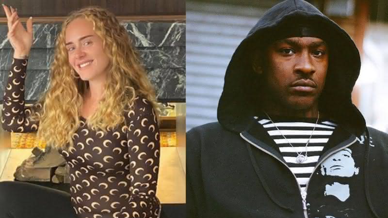 Adele e Skepta em fotos publicadas nas redes - Instagram