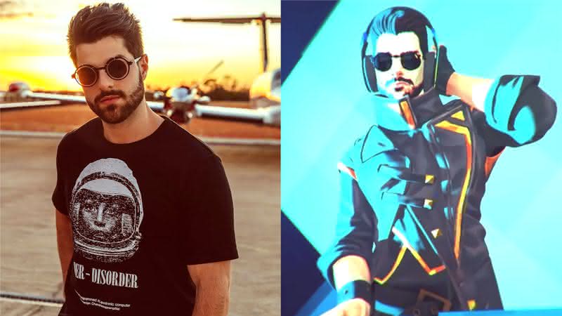 Alok é transformado em personagem do jogo Free Fire - Instagram/YouTube