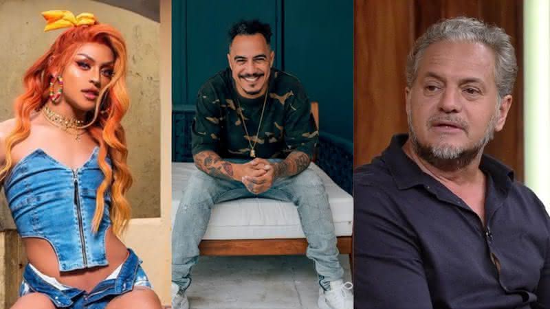 Pabllo Vittar e Marcelo D2 em post no Instagram e Breno Silveira em programa da Globo - Instagram/Globo