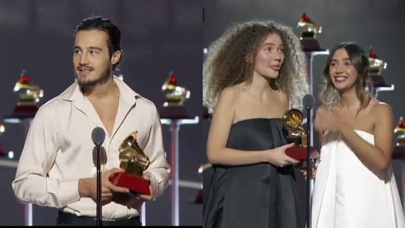 Tiago Iorc e Anavitória no palco Grammy Latino 2019 - Facebook