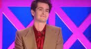 Andrew Garfield em RuPaul's Drag Race UK. Crédito: Reprodução/YouTube