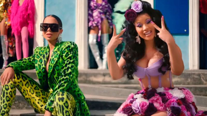 Cena do clipe Me Gusta, parceria de Anitta com Cardi B e Myke Towers - Reprodução/YouTube