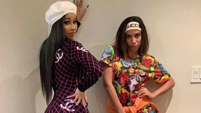 Anitta e Cardi B em publicação nas redes sociais - Reprodução/Instagram