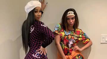 Anitta e Cardi B em publicação nas redes sociais - Reprodução/Instagram