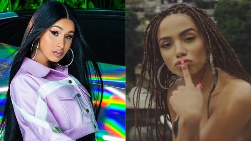 Cardi B e Anitta - Reprodução/Instagram/YouTube