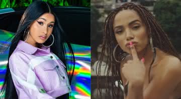 Cardi B e Anitta - Reprodução/Instagram/YouTube