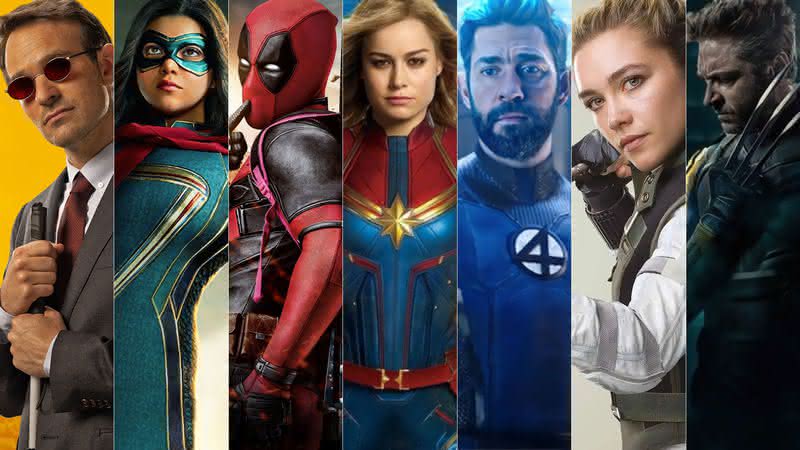 "As Marvels", "Thunderbolts", "Deadpool 3" e "Quarteto Fantástico" estão entre os próximos lançamentos do Universo Cinematográfico da Marvel - Divulgação/Marvel Studios