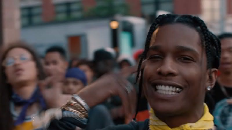 A$AP Rocky no clipe de 'Tony Tone'. Reprodução/YouTube