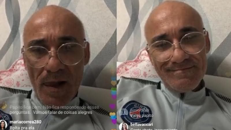 Ayrton chora durante live - Instagra