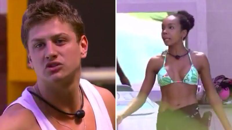 Lucas e Thelma discutiram na tarde de sábado (15) do BBB - Reprodução/Rede Globo