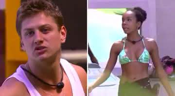 Lucas e Thelma discutiram na tarde de sábado (15) do BBB - Reprodução/Rede Globo