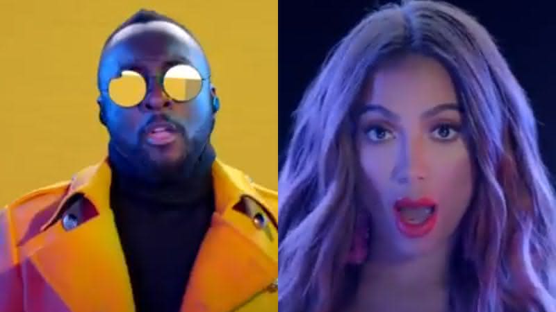 will.i.am e Anitta em cena do clipe - Reprodução/Twitter