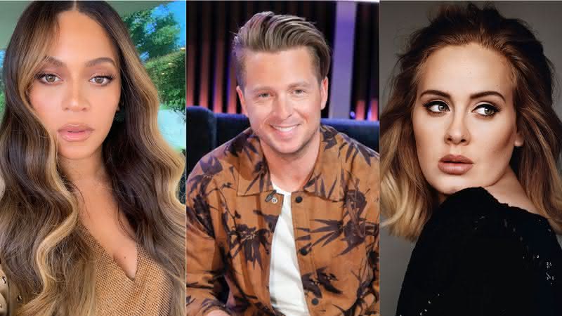 Beyoncé, Ryan Tedder e Adele - Reprodução/Instagram