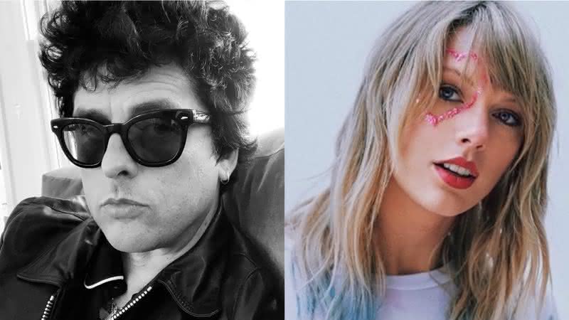 Billie Joe Armstrong e Taylor Swift em fotos publicadas em seus perfis - Instagram