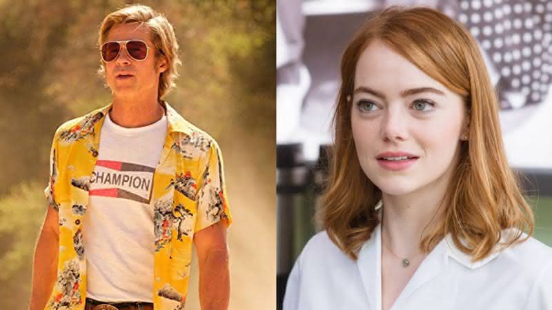 Brad Pitt em Era uma vez em... Hollywood e Emma em La La Land - Sony Pictures/Paris Films