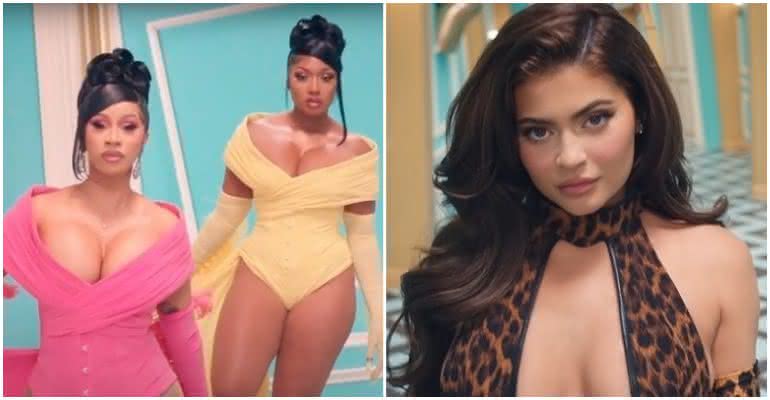 Cardi B defendeu Kylie Jenner após fãs pedirem a remoção dela do clipe de WAP, parceria com Megan Thee Stallion lançada na sexta-feira (7) - Reprodução/YouTube