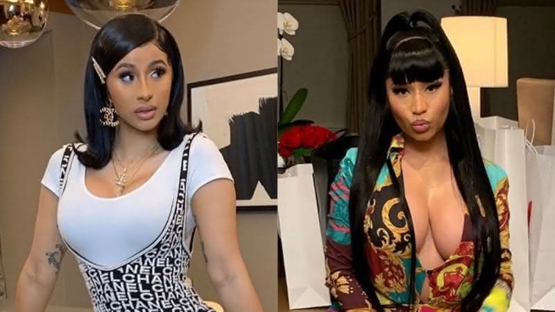 Cardi B e Nicki Minaj. Crédito: Reprodução/Instagram