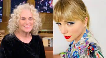 Carole King no programa de Jimmy Fallow e Taylor Swift em fotos publicadas em seus perfis - Instagram