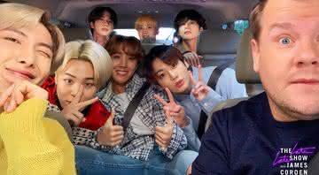 BTS no Carpool Karaoke de James Corden - Divulgação