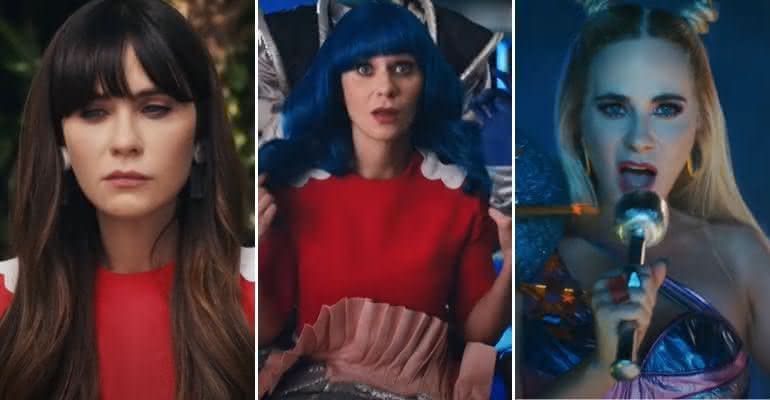 Zooey Deschanel é confundida com Katy Perry no clipe de "Not the End of the World" - Reprodução/YouTube