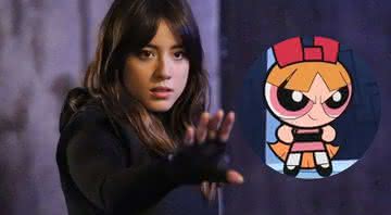 Chloe Bennet muda de visual para viver Florzinha na série live-action de "As Meninas Superpoderosas" - Reprodução/Marvel/Cartoon Network