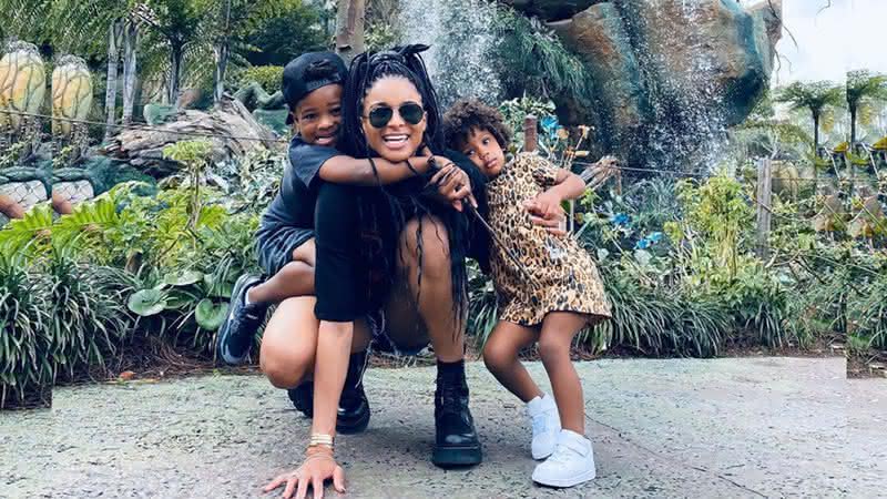 Ciara com os filhos Future Jr. e Sienna Princess em viagem de família - Instagram