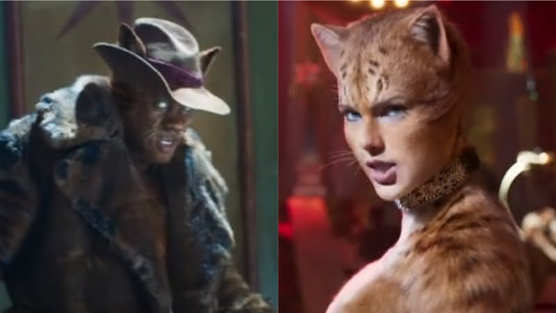 Idris Elba e Taylor Swift em 'Cats'. Reprodução/YouTube