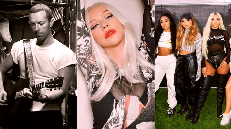 Coldplay, Christina Aguilera e Little Mix lançaram novas músicas nesta sexta-feira (22) - Instagram