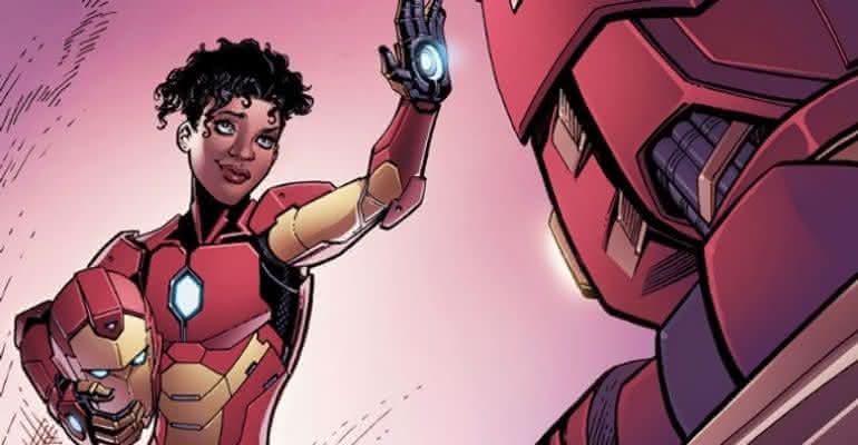 Riri Williams é Coração de Ferro, a "nova Homem de Ferro" - Reprodução/Marvel Comics