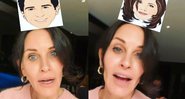 Courteney Cox brincando com filtro inspirado em Friends - Reprodução/Instagram