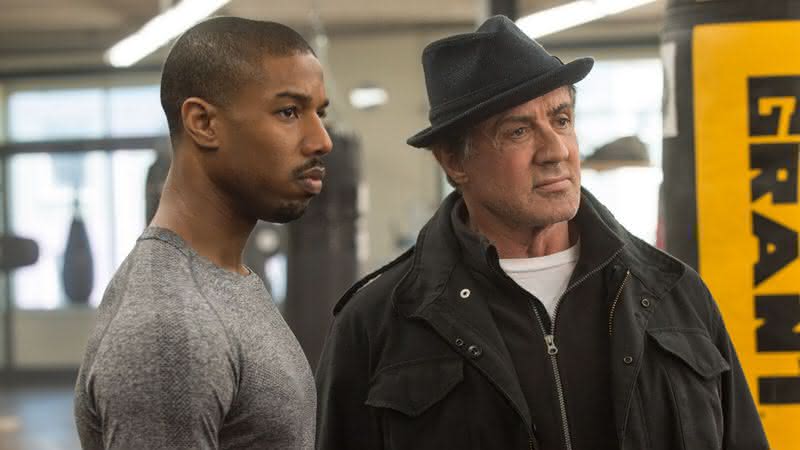 Michael B. Jordan e Sylvester Stallone em Creed - Divulgação/Warner Bros.