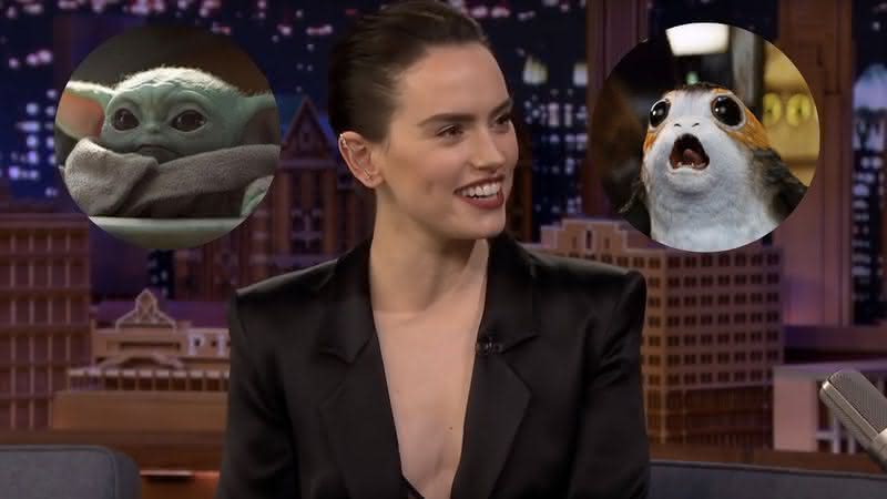 Daisy Ridley no programa de Jimmy Fallon - YouTube/Disney