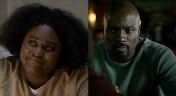 Danielle Brooks em Orange is The New Black e Mike Colter em Luke Cage - Reprodução/Netflix