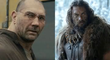 Dave Bautista em Blade Runner 2049 e Jason Momoa na série See - Divulgação/Warner Bros./Apple