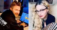 David Guetta e Madonna em fotos publicadas nas redes - Instagram