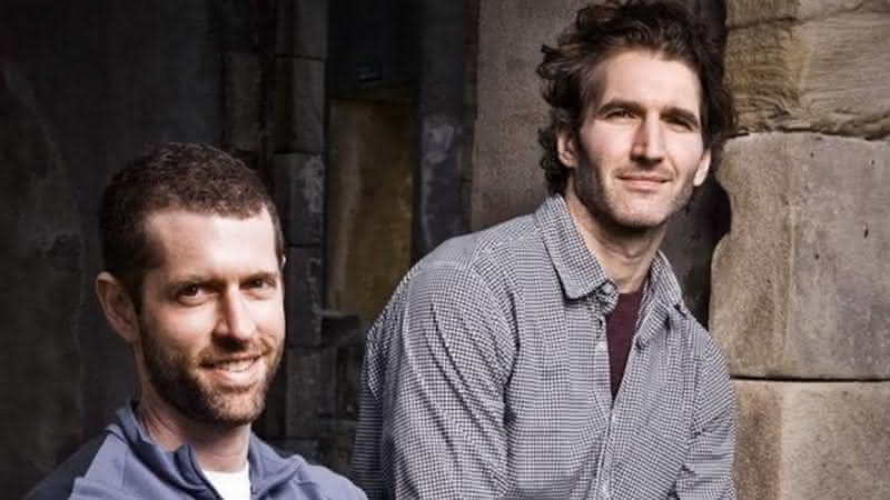 David Benioff e D. B. Weiss em set de Game of Thrones - Divulgação/HBO