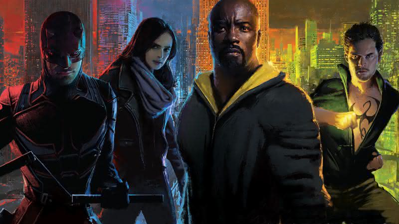 "Demolidor", "Jessica Jones", "Luke Cage", "Punho de Ferro", "Justiceiro" e a minissérie "Os Defensores", que reúne os heróis, migraram da Netflix para o Disney+ - Divulgação/Marvel