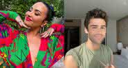 Demi Lovato e Max Ehrich em publicações nas redes sociais - Reprodução/Instagram