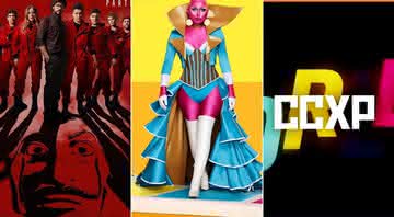 Reações da parte final de "La Casa de Papel"; 1ª participante cis no "RuPaul's Drag Race"; e mais - Divulgação/Netflix, Instagram, CCXP