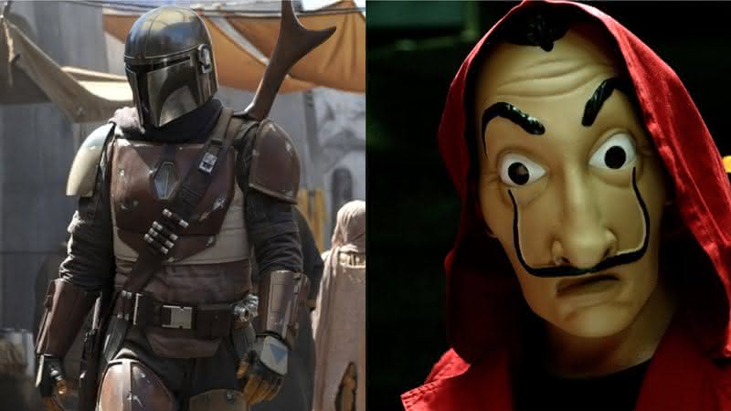 The Mandalorian, do Disney+, e La Casa de Papel, da Netflix - Divulgação/Disney/Netflix