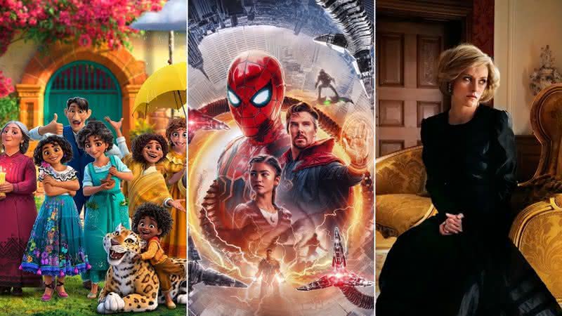 Crítica de "Encanto"; atualizações de "Homem-Aranha: Sem Volta Para Casa"; e mais - Divulgação/Disney, Marvel Studios, Neon