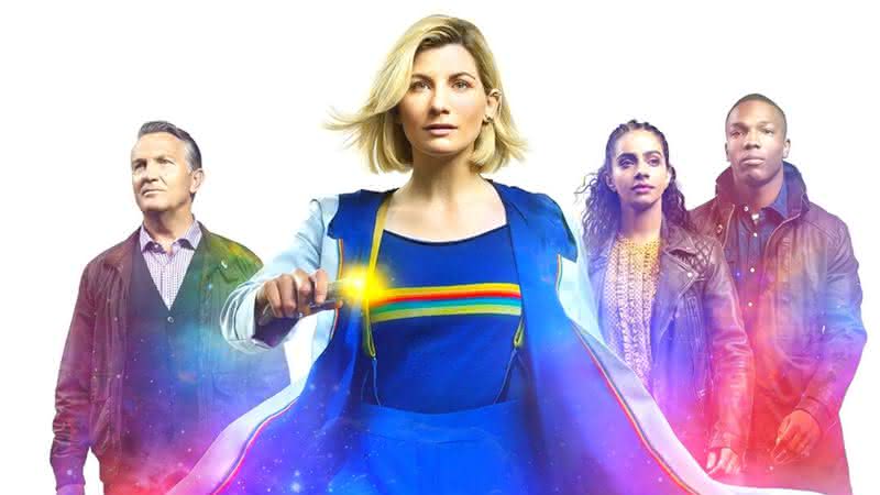 Elenco em cartaz oficial de Doctor Who - Divulgação/BBC