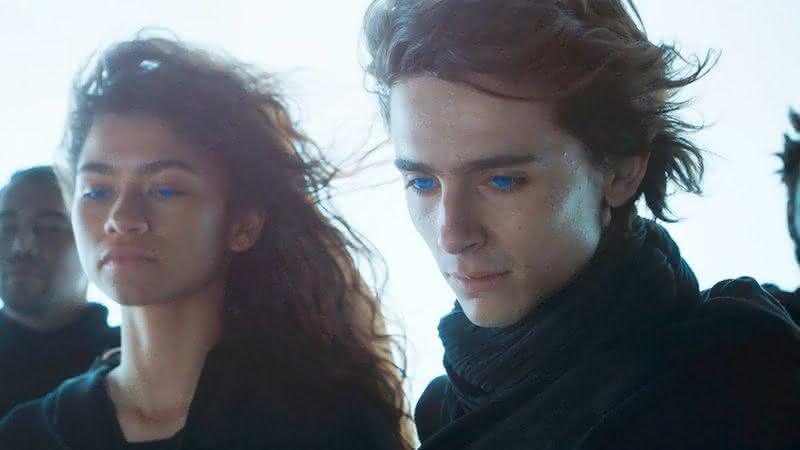 "Duna": Vídeo dos bastidores explora romance entre os personagens de Zendaya e Timothée Chalamet - Reprodução/Warner Bros.