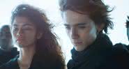 "Duna": Vídeo dos bastidores explora romance entre os personagens de Zendaya e Timothée Chalamet - Reprodução/Warner Bros.