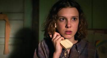 Millie como a personagem Eleven em Stranger Things - Reprodução/Netflix