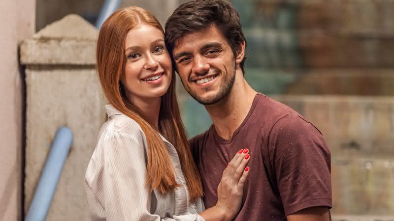 Eliza (Marina Ruy Barbosa) não esconde ciúmes do ex, Jonatas (Felipe Simas) - Globo/Artur Meninea