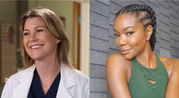 Ellen Pompeo em Grey's Anatomy e Gabrielle Union em foto publicada em seu perfil - ABC/Instagram